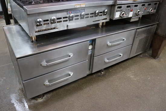 Randell 78" refrigerated 4 drawer chef's base - portable