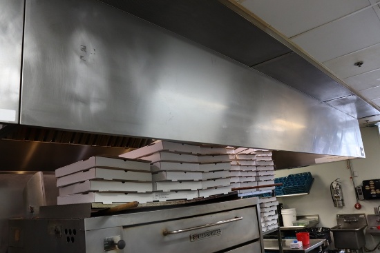 Captive Air 66" wide x 16' total length stainless exhaust hood - interior o