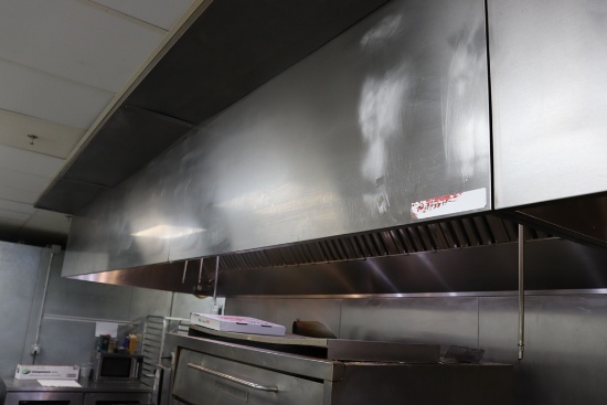 Captive Air 66" wide x 15' stainless exhaust hood only - front make up air