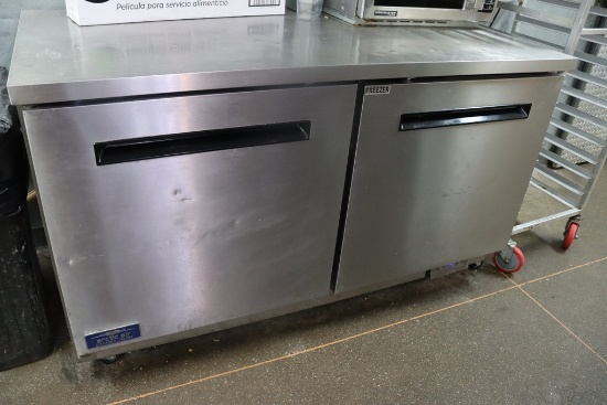 Arctic Air AUC60F2 stainless 2 door 60" under counter freezer - portable -
