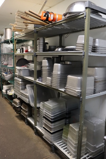 Times 2 - Cambro 24" x 48" poly racks - shared center poles - 94" in total