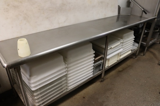 111" stainless left hand clean table
