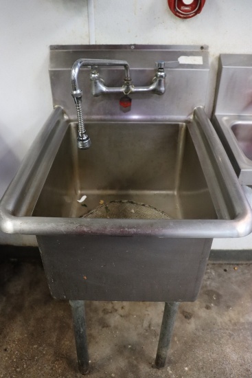 21" stainless 1 bin sink
