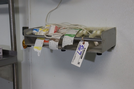 21" wall mount day label dispenser