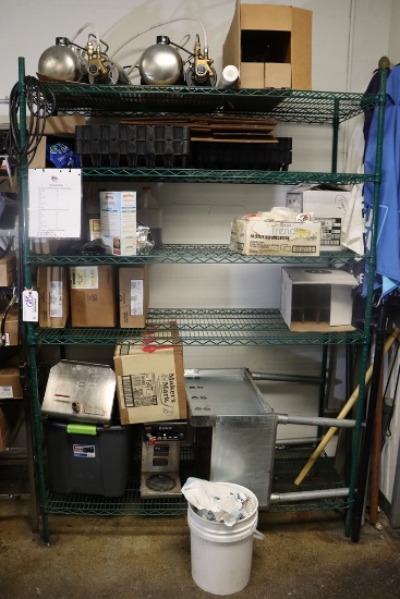 24" x 60" green coated wire rack only