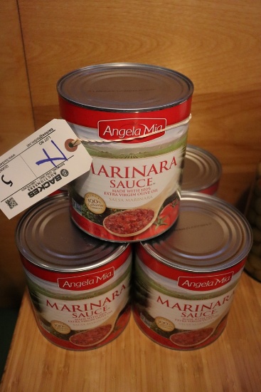 Times 5 - cans of Angela Mia marinara sauce