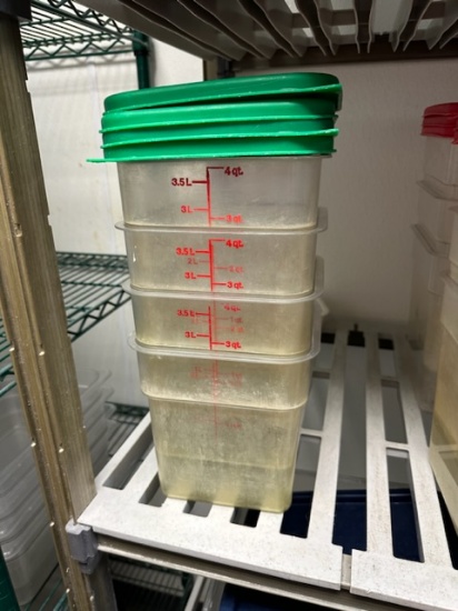 All to go - 4 - 4 quart food storage containers with lids
