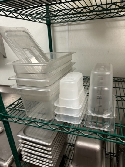 All to go - 1/9 & 1/3 size acrylic inset pans with some lids