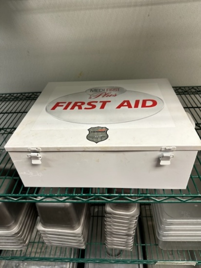 Wall Mount First Aid cabinet with some inventory