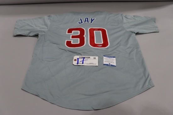 Jon Jay autographed Chicago Cubs jersey. Beckett certified