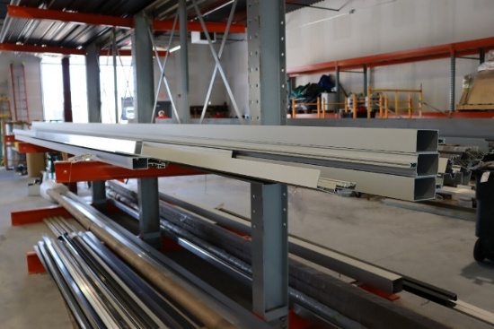 Middle Row on cantilever rack - Manko Aluminum extruded door & window frame