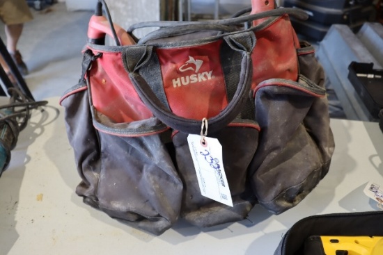Husky bag w/ Milwaukee hole hawg drill & top shop Sawzall