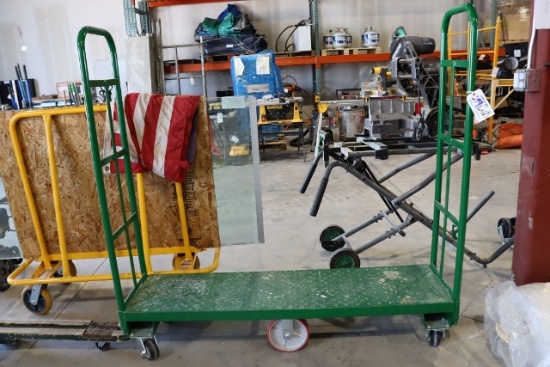 16" x 60" Metal warehouse cart with removable sides