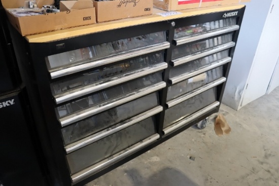 52" Husky rolling 10 drawer tool cabinet