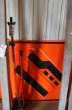 Traffix Little Buster road sign stand with 4' x 4' merge lane sign