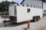 2000 Kiefer 18' - 6,000# tandem axle enclosed  trailer, double rear door, s