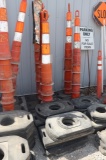 Times 15 - Round safety road cones with weights