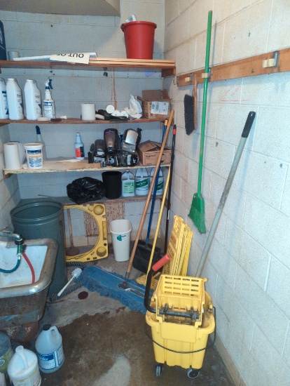 Just added - Room to go - janitorial related - mop bucket, cleaning chemicals & brooms