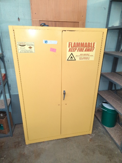 Just added - 44" x 65" x 18" deep flammable 2 door yellow safety cabinet