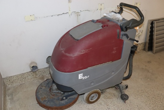 Minute Man E20 walk behind floor scrubber with assorted floor pads - unknow