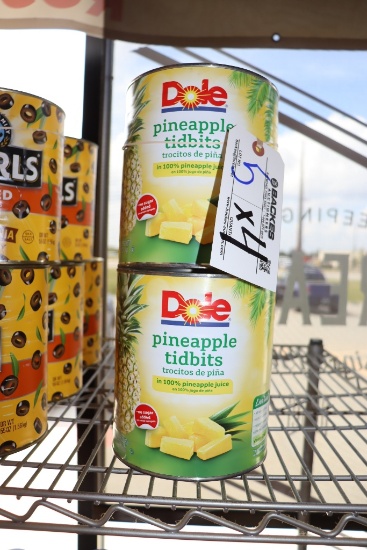 Times 4 - Dole 6 lb. 10 oz. pineapple tidbits