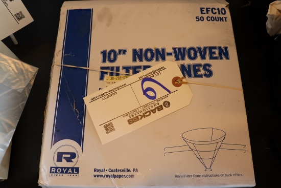 3/4 case of 10" non woven filter cone paper