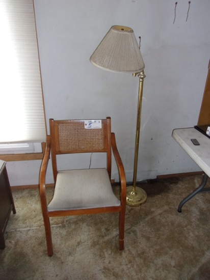 Chair and floor lamp