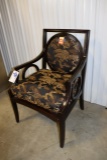 Wood framed oriental design arm chair