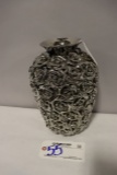 Silver rose vase - 12