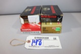 Times 4 - Boxes of Assorted 338 caliber bullets - 1 is opened and partially