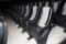 Times 14 - Dolphin grey & black vinyl lean back cinema chairs - buyer to in