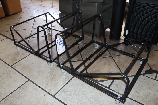 Times 2 - 20" black metal 4 wheel carts