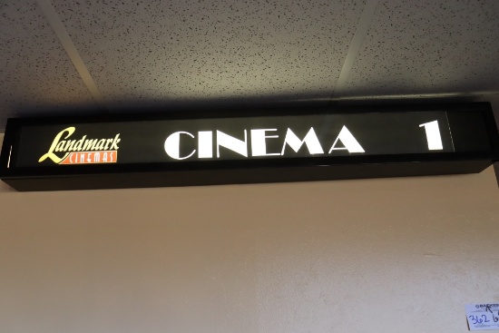Times 2 - 6" x 51" lighted cinema signs