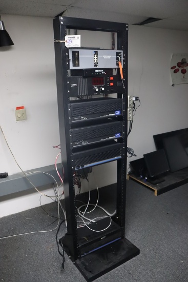 Audio component rack to include from top to bottom: JS-200 series 35mm soun