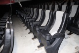 Times 14 - Dolphin grey & black vinyl lean back cinema chairs - buyer to in