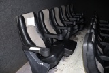 Times 6 - Dolphin grey & black vinyl lean back cinema chairs  - buyer to in