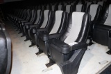 Times 14 - Dolphin grey & black vinyl lean back cinema chairs - buyer to in