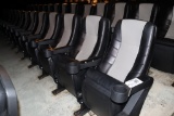 Times 14 - Dolphin grey & black vinyl lean back cinema chairs -  1 scuffed