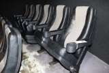 Times 6 - Dolphin grey & black vinyl lean back cinema chairs - 1 scuffed ar