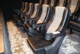 Times 6 - Dolphin grey & black vinyl lean back cinema chairs - buyer to ins