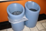 Times 2 - Blue round trash cans