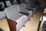 All to go - 104 grey tweed cinema chairs - buyer needs to inspect - as is c