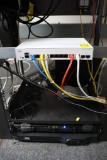 Kneisley component rack to include: Net Gear Ready NAS2100 network switch,