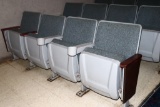 All to go - 56 grey tweed cinema chairs - right side - buyer needs to inspe