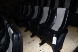 Times 7 - Dolphin grey & black vinyl lean back cinema chairs - buyer to ins