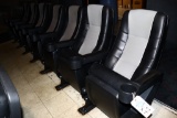 Times 7 - Dolphin grey & black vinyl lean back cinema chairs - buyer to ins