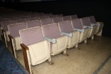 All to go - 154 purple tweed cinema chairs - left side - buyer needs to ins