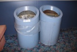 Times 2 - Blue round trash cans