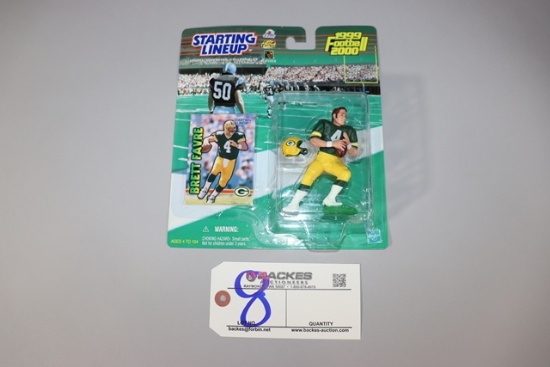 Brett Favre 1999 Starting Lineup Miami Dolphins.  Figure and sports card ne