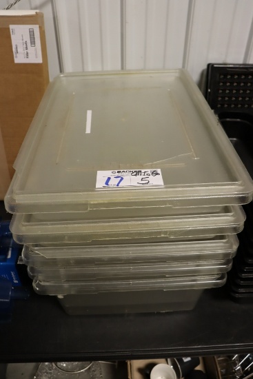 All to go - full size acrylic food storage containers - ears are chipped or